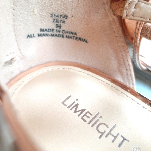 Rose Gold Metallic Sandals - Picture 3 of 4